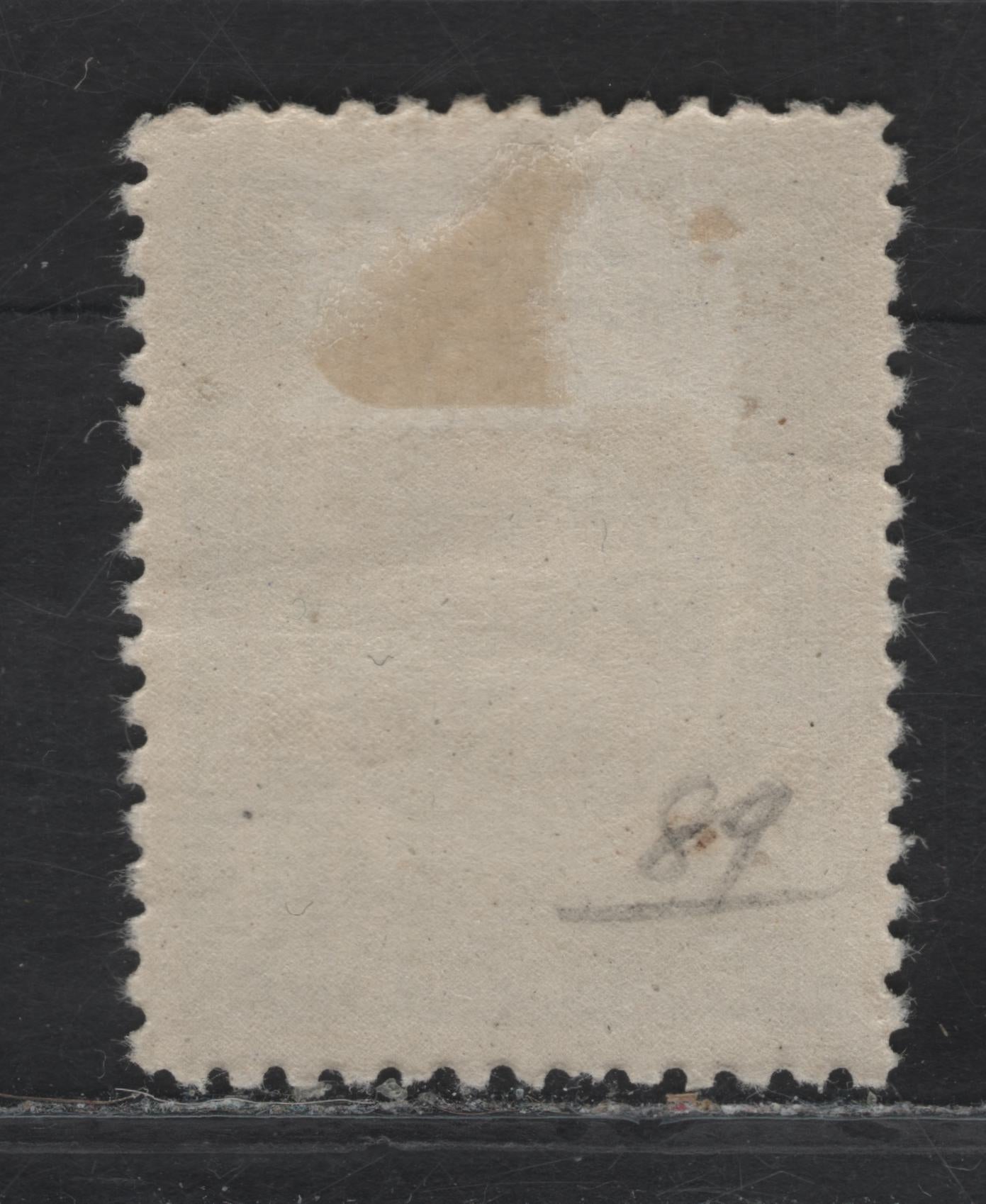 Lot 112 Newfoundland #89 3c Brown Olive, 1910 Guy Issue, A VFOG Single On Paper WM-A, Perf 11.75