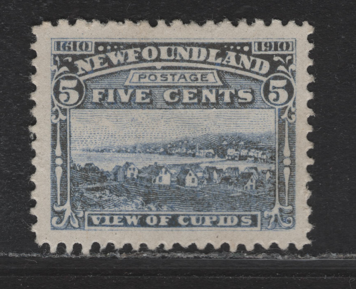 Lot 114 Newfoundland #91 5c Ultramarine (Deep), 1910 Guy Issue, A VFOG Single On Paper WM-A, Perf 11.75