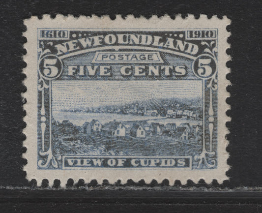 Lot 114 Newfoundland #91 5c Ultramarine (Deep), 1910 Guy Issue, A VFOG Single On Paper WM-A, Perf 11.75