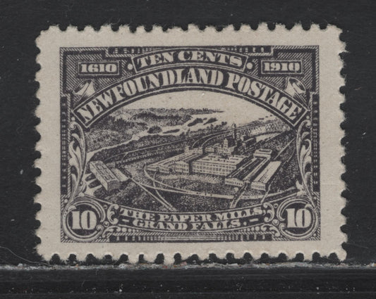 Lot 118 Newfoundland #95 10c Violet Black, 1910 Guy Issue, A VFOG Single On WM-A Paper, Perf 11.75