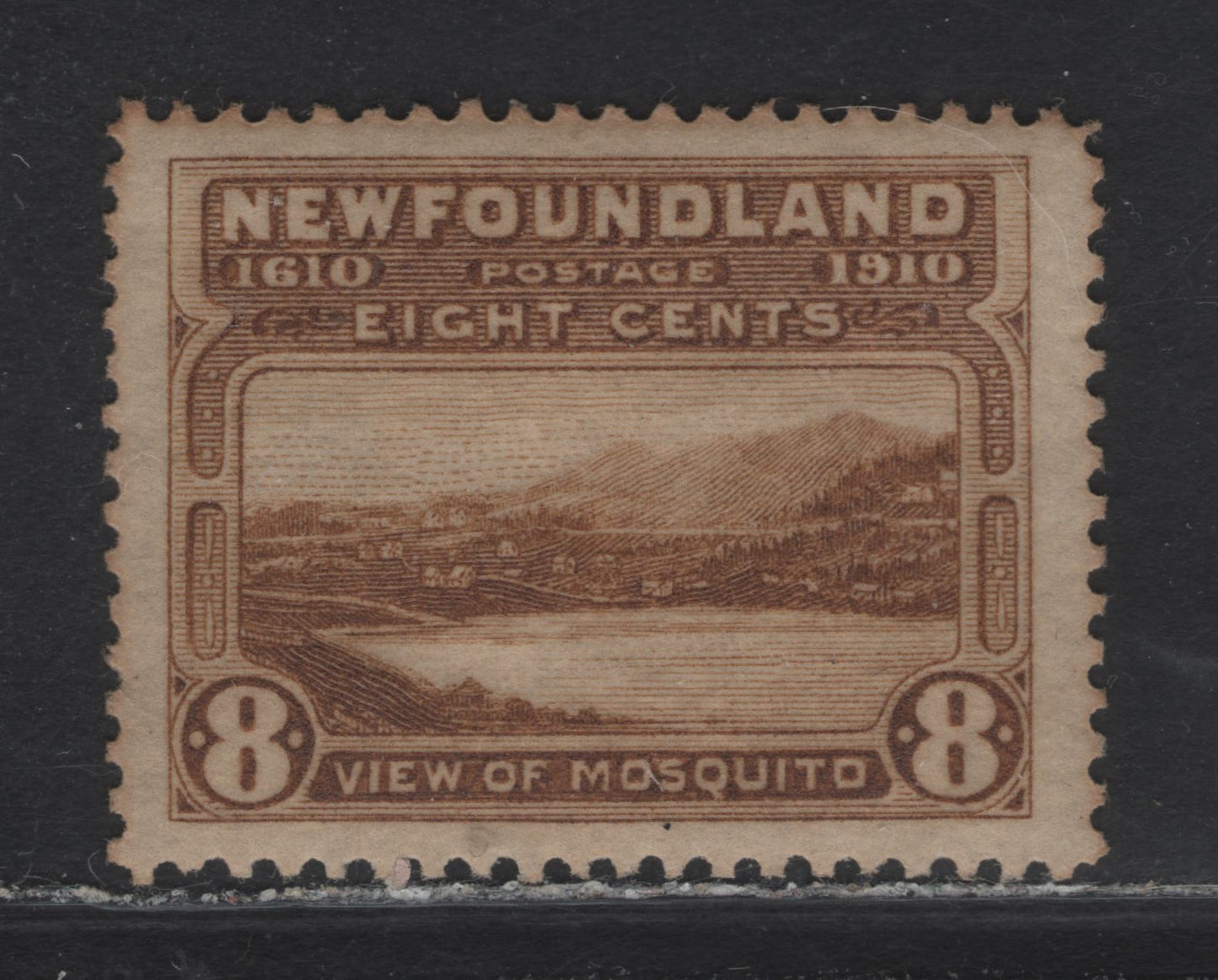 Lot 121 Newfoundland #99 8c Bistre Brown, 1911 Engraved John Guy Issue, A VFOG Single On Paper WM-H, Perf 14.2x14.25, Some Light Toning