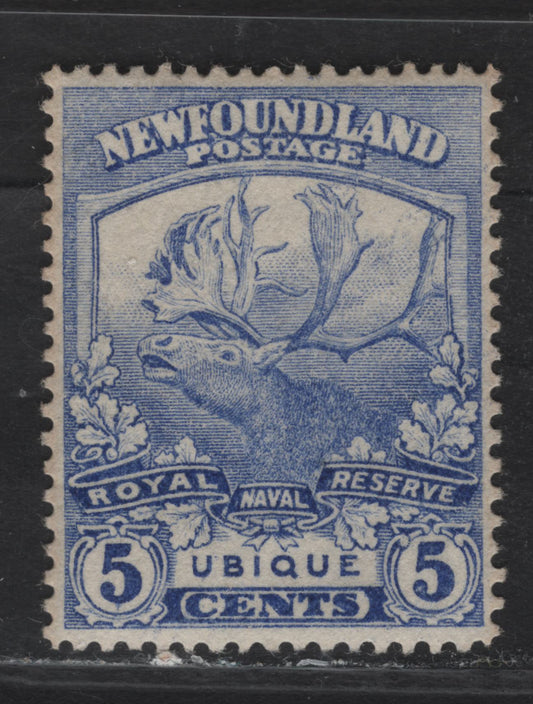 Lot 137 Newfoundland #119 5c Ultramarine, 1919-1923 Trail Of The Caribou Issue, A VFNH Single On Paper WM-F, Line Perf 14