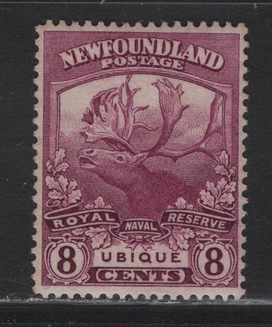 Lot 139 Newfoundland #121 8c Magenta, 1919-1923 Trail Of The Caribou Issue, A FOG Single On Paper WM-F, Comb Perf 14.25x14