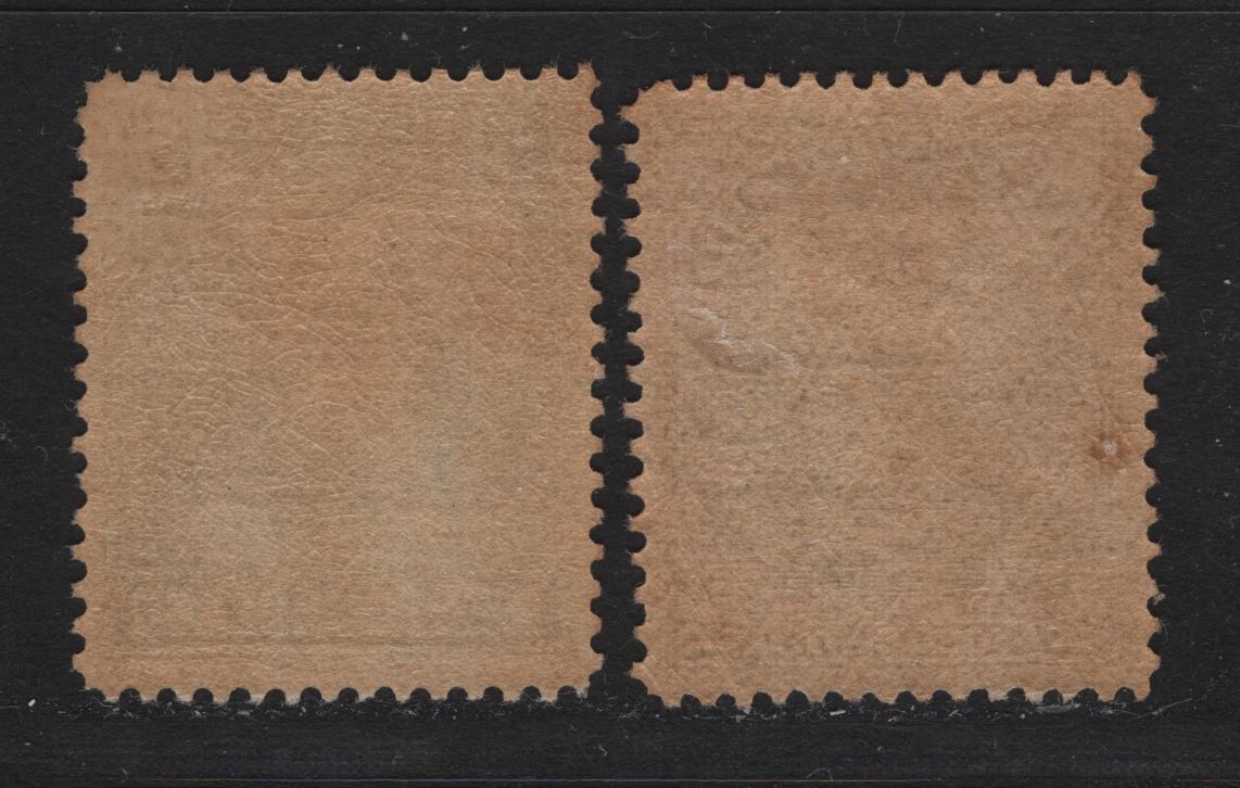 Lot 151 Newfoundland #134-135 4c-5c Brown Violet & Ultramarine Humber River & Coast Of Trinity, 1923-1924 Pictorial Issue, 2 Fine & VFOG Singles Paper WM-F, Line Perf. 14.1 x 13.9 and 14