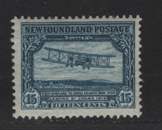 Lot 174 Newfoundland #180 15c Dull Blue Biplane, 1931 Watermarked, Re-Engraved Publicity Issue, A Fine NH Single