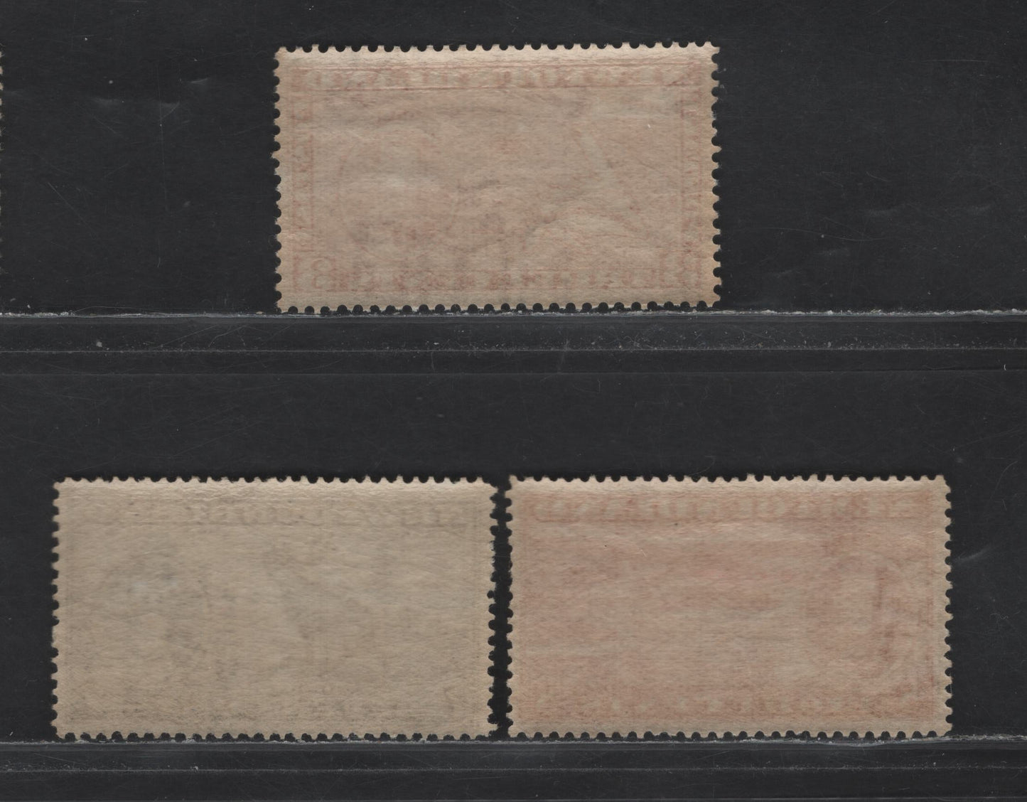 Lot 205 Newfoundland #234g, 235-236 3c-8c Orange Brown - Brown Red Newfoundland Map - Corner Brook Paper Mill, 1937 Long Coronation Issue, 3 VFNH Singles Comb Perf. 13.4 & Line Perf. 13.9