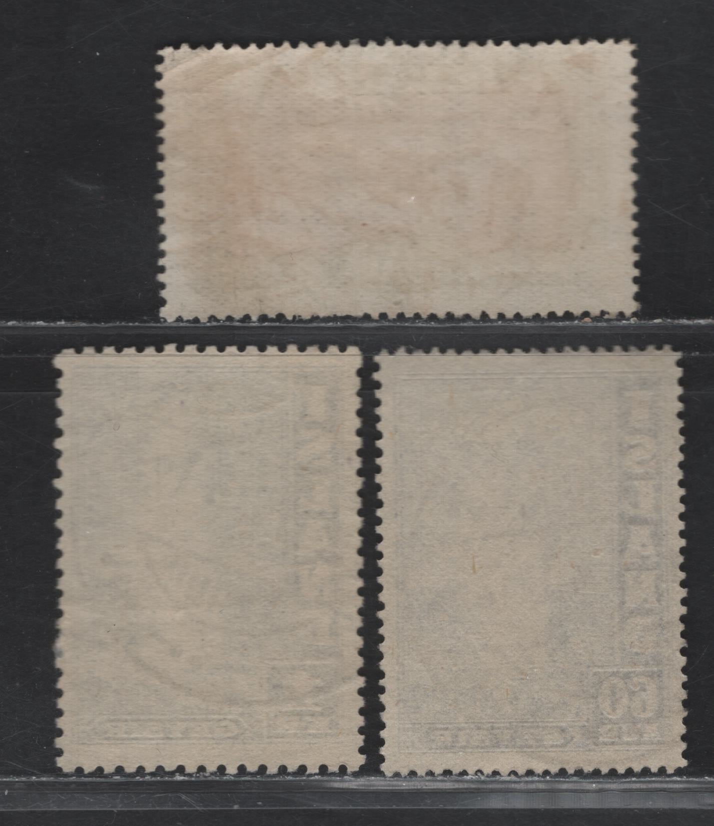 Lot 223 Iceland SC#148, 208A, 208Bd 50a-1kr Yellow Green & Brown - Indigo Landing The Mail - Geyser, 1925-1947 Mail Service Issue & High Value Definitives, 3 VF Used Singles With SON Reykjavik Cancels