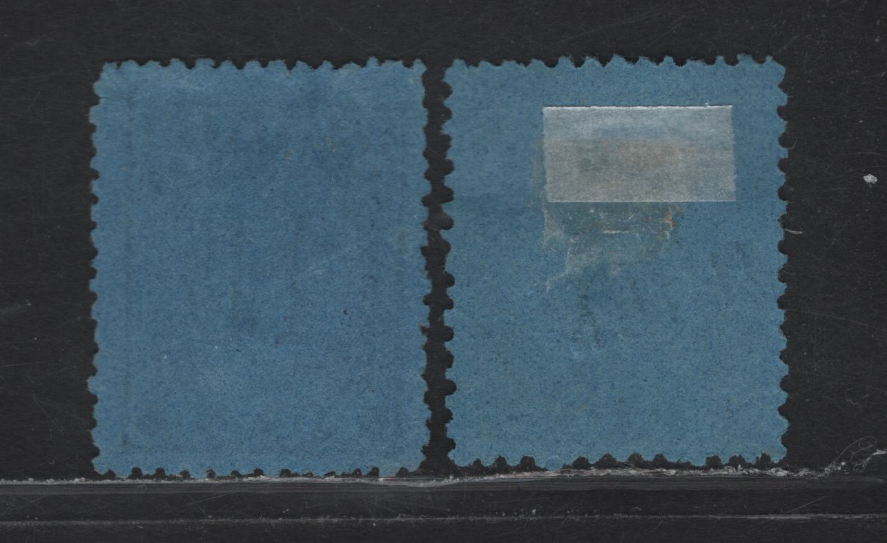Lot 277 Netherlands SC#J2-J2a 10c Violet on Blue Numeral in Circular Frame, 1870 Postage Due Issue, 2 Fine & VF Used Singles With SON #91 & Straight-Line Hohn Cancels, Perf. 13 & 12.5
