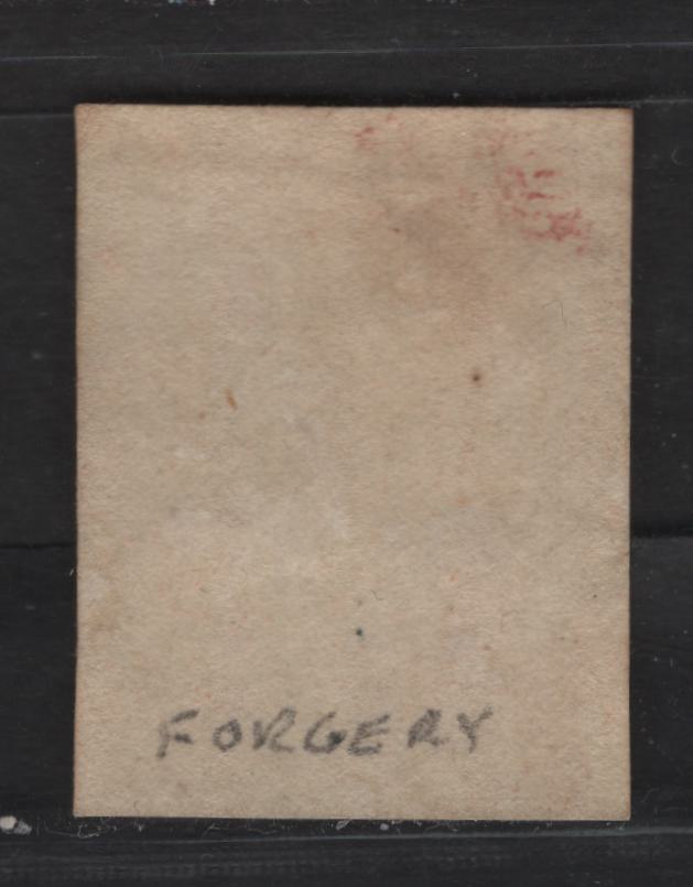 Lot 30 Newfoundland #11f 2d Orange, 1860 Pence Issue, A FOG Single Photolithographic Forgery, Attributed To Sperati