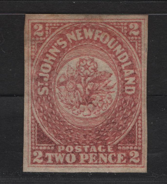Lot 33 Newfoundland #17i 2d Deep Dull Rose, 1861-1862 Pence Issue, A Fine Used Single Watermarked