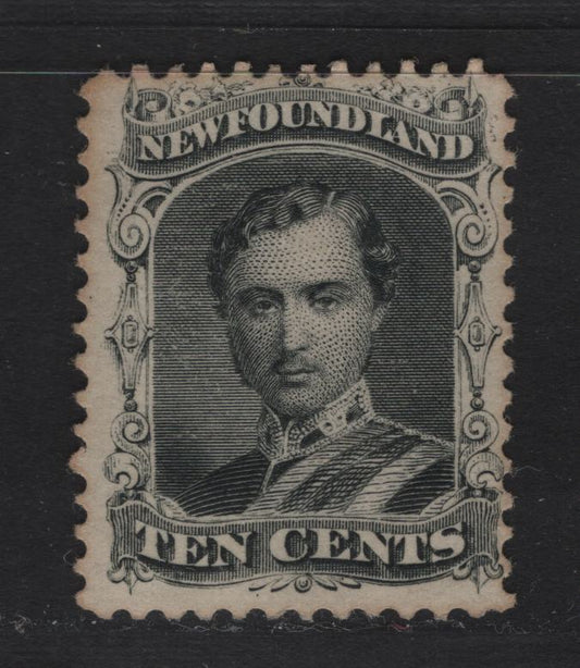 Lot 46 Newfoundland #27 10c Black, 1865-1894 First Cents Issue, A FOG Single On Cents-W Paper, Perf 12.1x12, Some Very Light Overall Toning