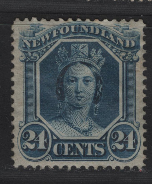Lot 54 Newfoundland #31 24c Blue, 1865-1894 First Cents Issue, A FOG Single On Paper Cents-Z, Perf 11.75x12