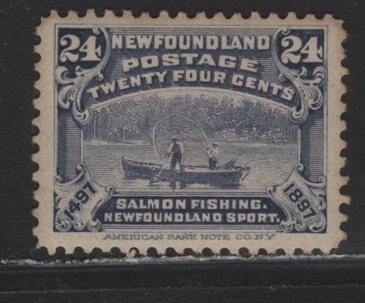 Lot 99 Newfoundland #71 24c Grey Violet, 1897 John Cabot Issue, A FOG Single On ABNN-C, Perf 11.75