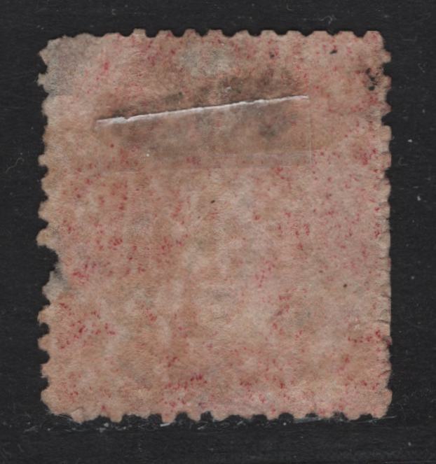 Lot 1 Bahamas SG#21 1d Carmine Lake Queen Victoria, 1863-1877 Chalon Heads Issue, A Fine Used Single, Perf 12.5, Crown CC Wmk, SON A05 Cancel.