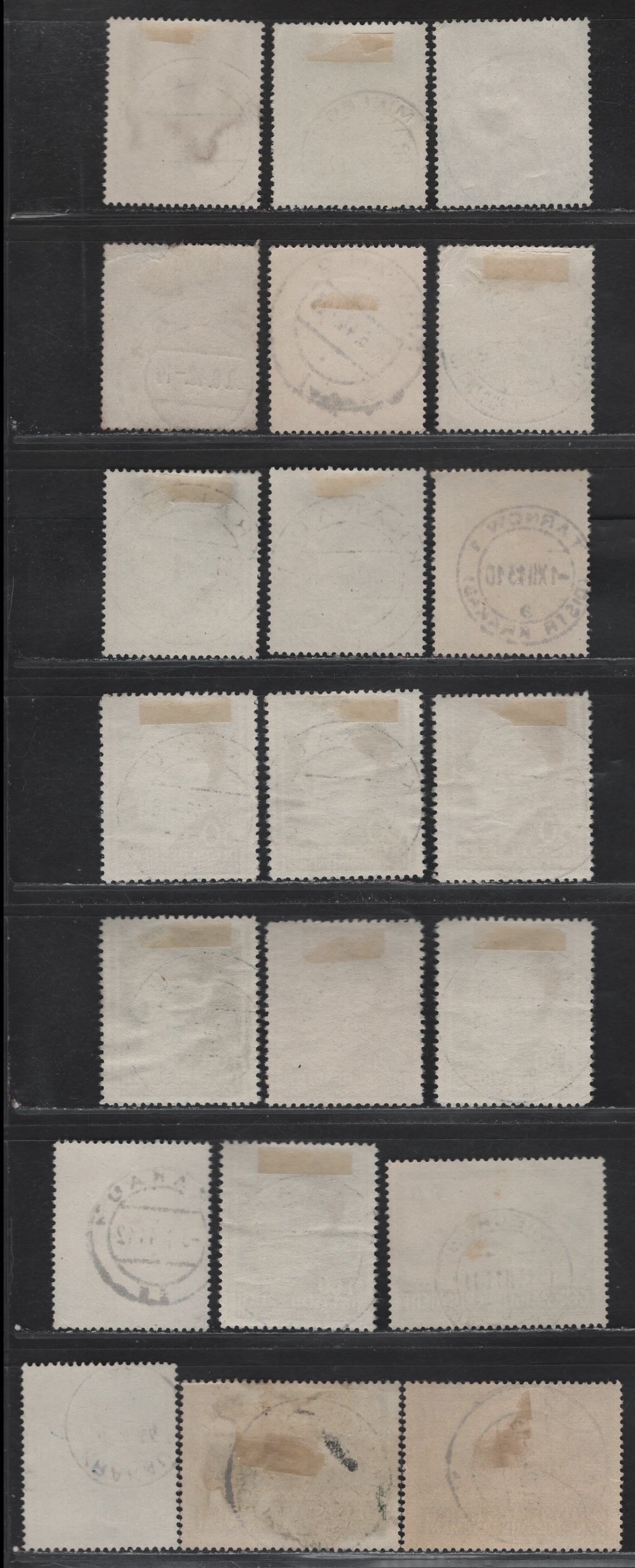 Lot 118 Poland - General Gov't SC#N80/N95, N75, N100-N101 12g - 4z Purple - Dark Gray Violet Adolf Hitler - Castles, 1941-1944 Adolf Hitler - Castle Issues, 21 Fine/Very Fine Used Singles, All With SON Town Cancels