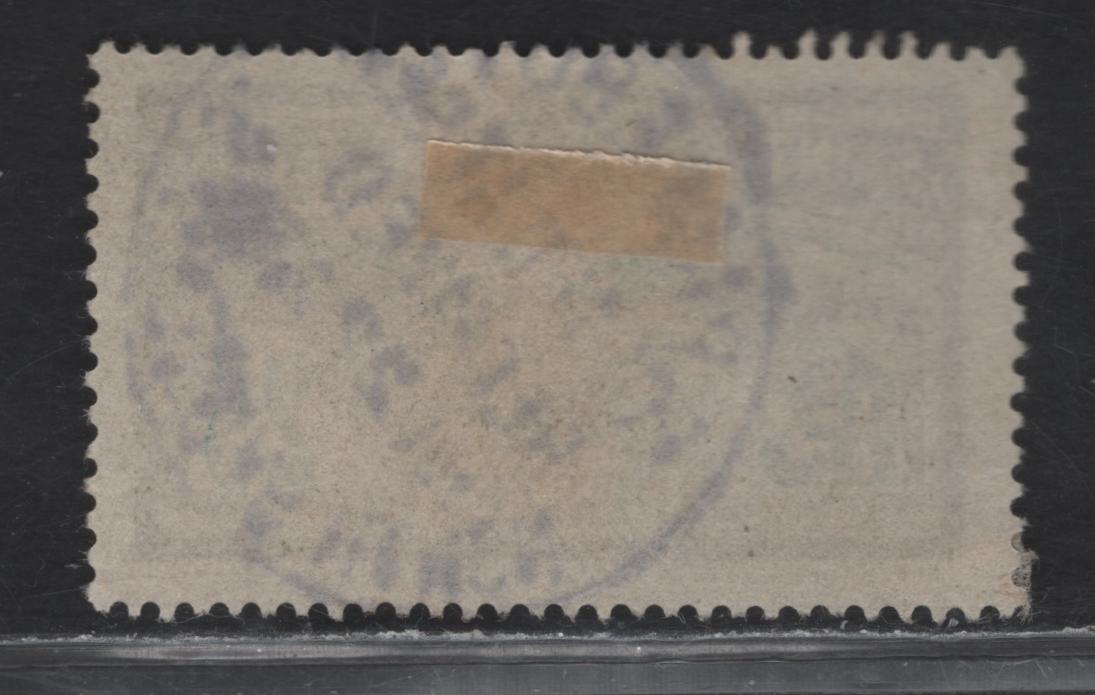 Lot 129 St Pierre & Miquelon SC#89 25c Olive Brown & Blue Green Pictorials, 1909-1930 Pictorial Keyplate Issue, A Very Fine Used Single, SON Paquebot Posted At Sea Cancel, Dated July 22 1925