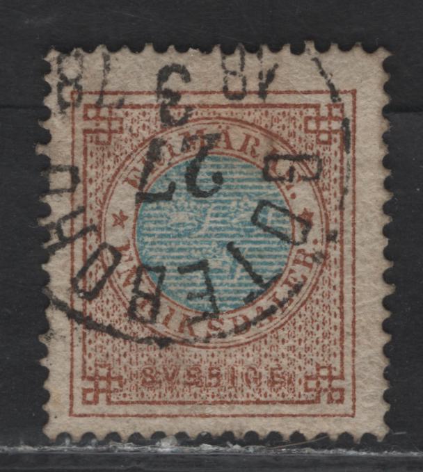 Lot 149 Sweden (C) SC#27 1rd Bistre & Blue Coat of Arms, 1872-1877 Numeral Issue, A Very Fine Used Single, March 18 1878 Goteborg CDS Cancel