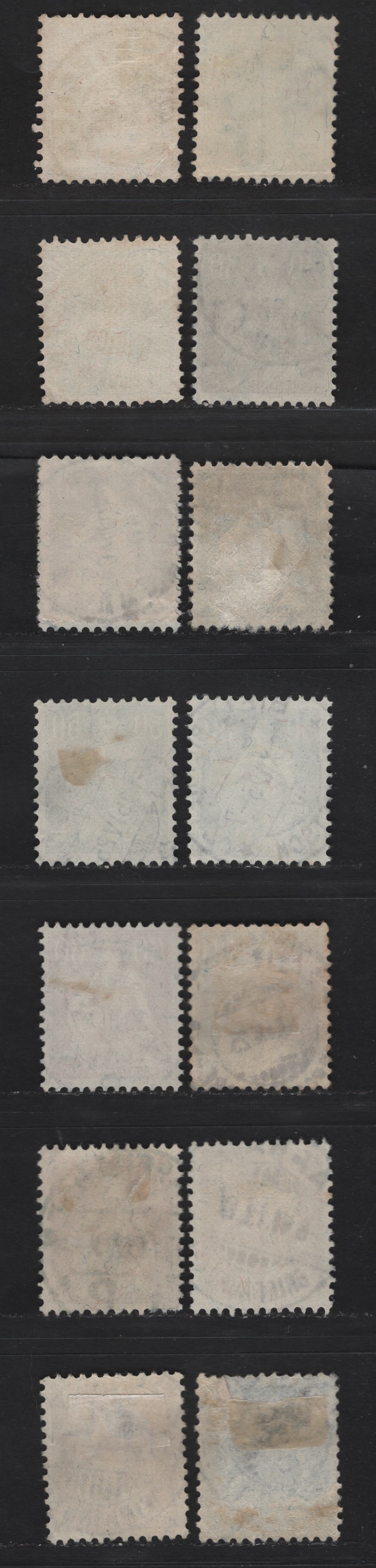 Lot 180 Switzerland SC#126, 128, 133-135, 137, 139-140, 143-145 2c - 3fr Pale Bistre - Bistre & Yellow William Tell & Helvetia, 1907-1925 William Tell & Helvetia Issue, 14 Very Fine Used Singles, SON Town Cancels