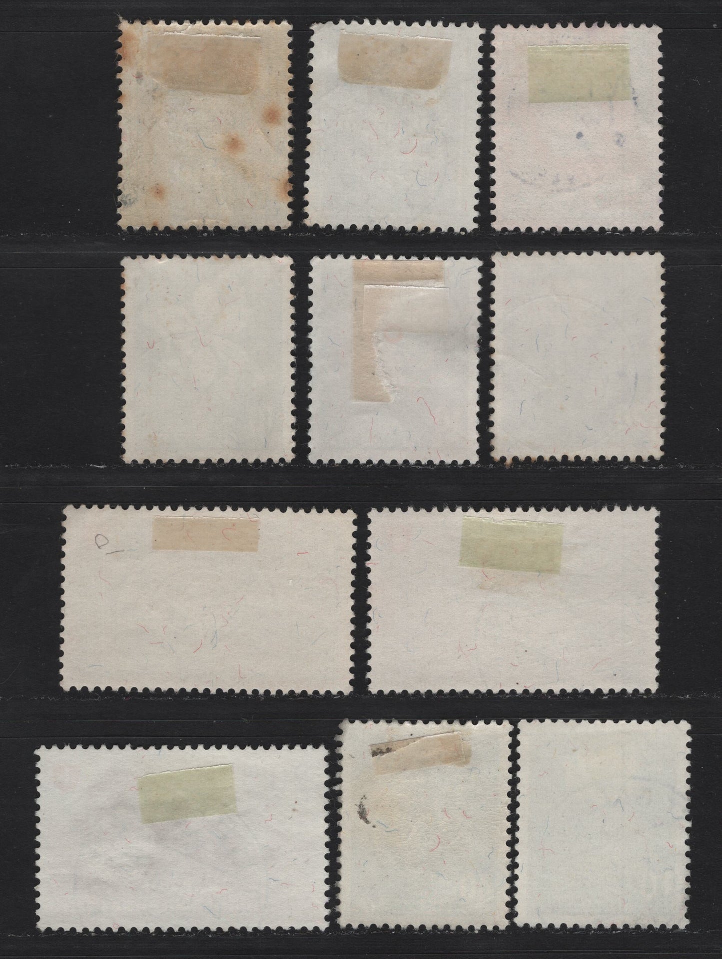 Lot 187 Switzerland SC#B141-B142, B150, B159-B160, B163-B164, B176, B182, B188 10c+10c Multicolored - Green Gray & Yellow , 1945-1949 Semi Postal Issues, 11 Very Fine Used Singles, SON Cancels