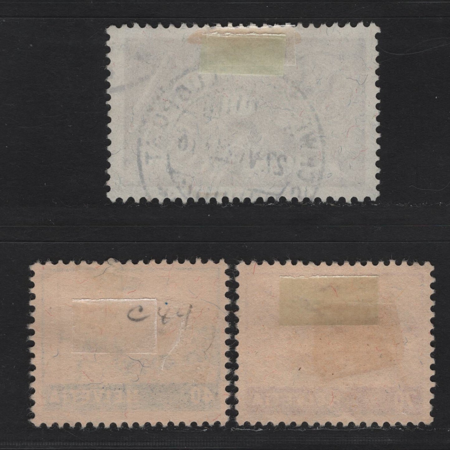 Lot 188 Switzerland SC#C6, C31, C44 35c - 40c Brown & Buff - Deep Ultramarine , 1923-1948 Airmail Issues, 3 Very Fine Used Singles, SON 1923, 1940 & 1949 Cancels