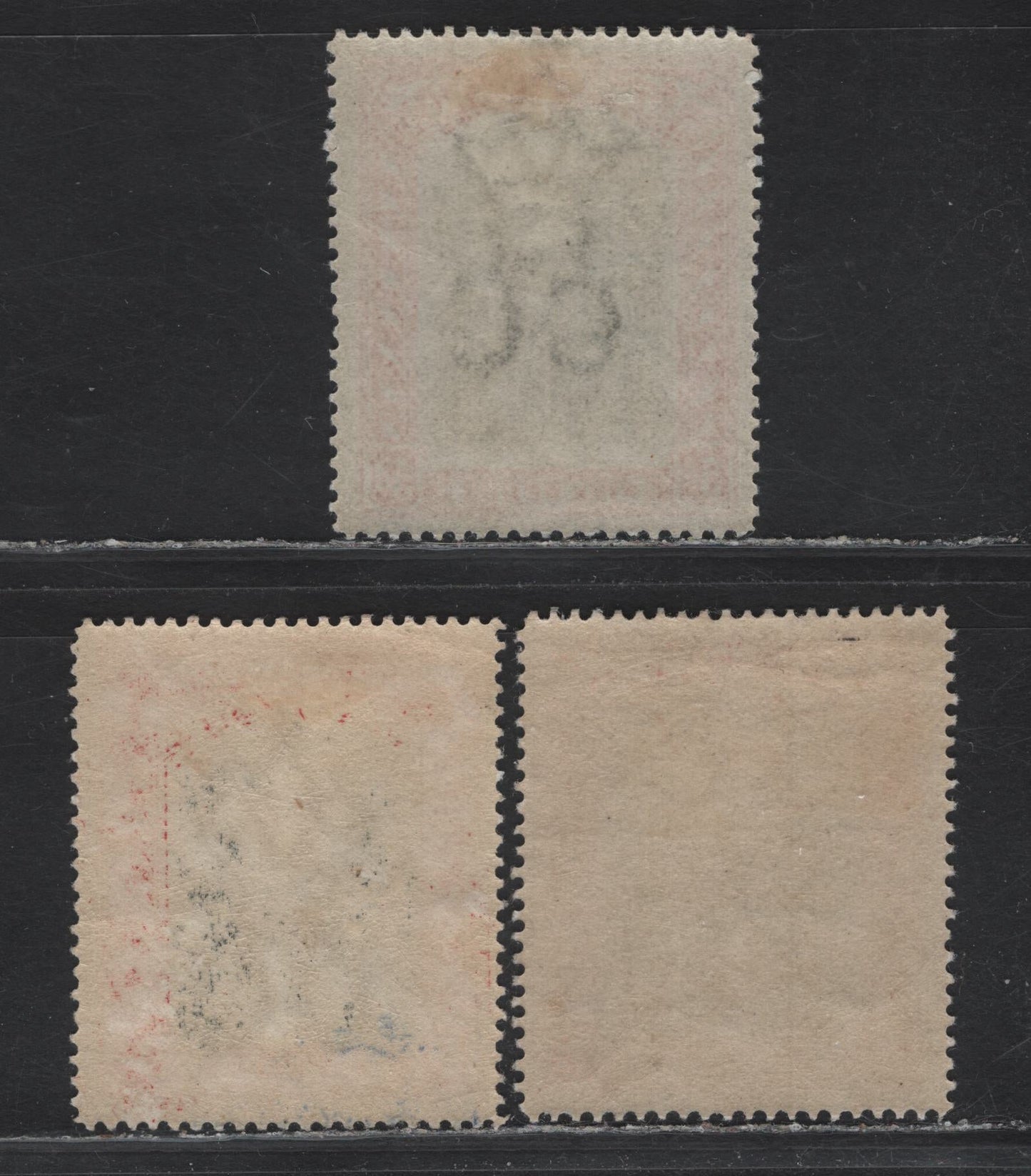 Lot 22 Bahamas SG#58-59, 75 1d - 5d Black & Red - Black & Orange Queen's Staircase, 1901-1919 Queen's Staircase Issue, 3 F/VFOG Singles, Crown CC & Multiple Crown CA Wmks