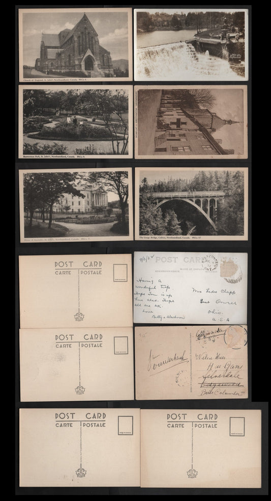 Lot 282 Canada 5 Fine & VF Black & White Picture Postcards Various Subjects, Photogelatine Engraving, Credit River Photograph Card
