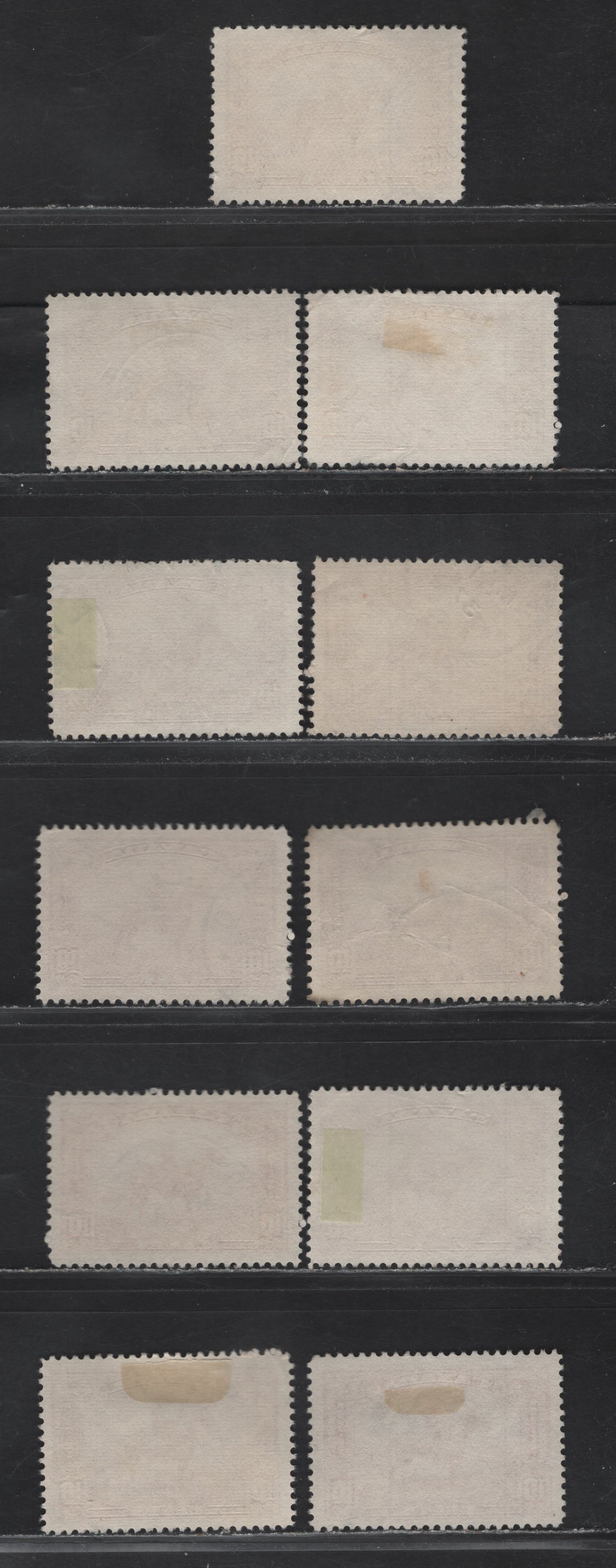Lot 327 Canada (C) #223-223i 10c Carmine - Deep Carmine RCMP, 1935 KGV Pictorial Issue,  Very Fine Used Singles, Different Shades & Papers