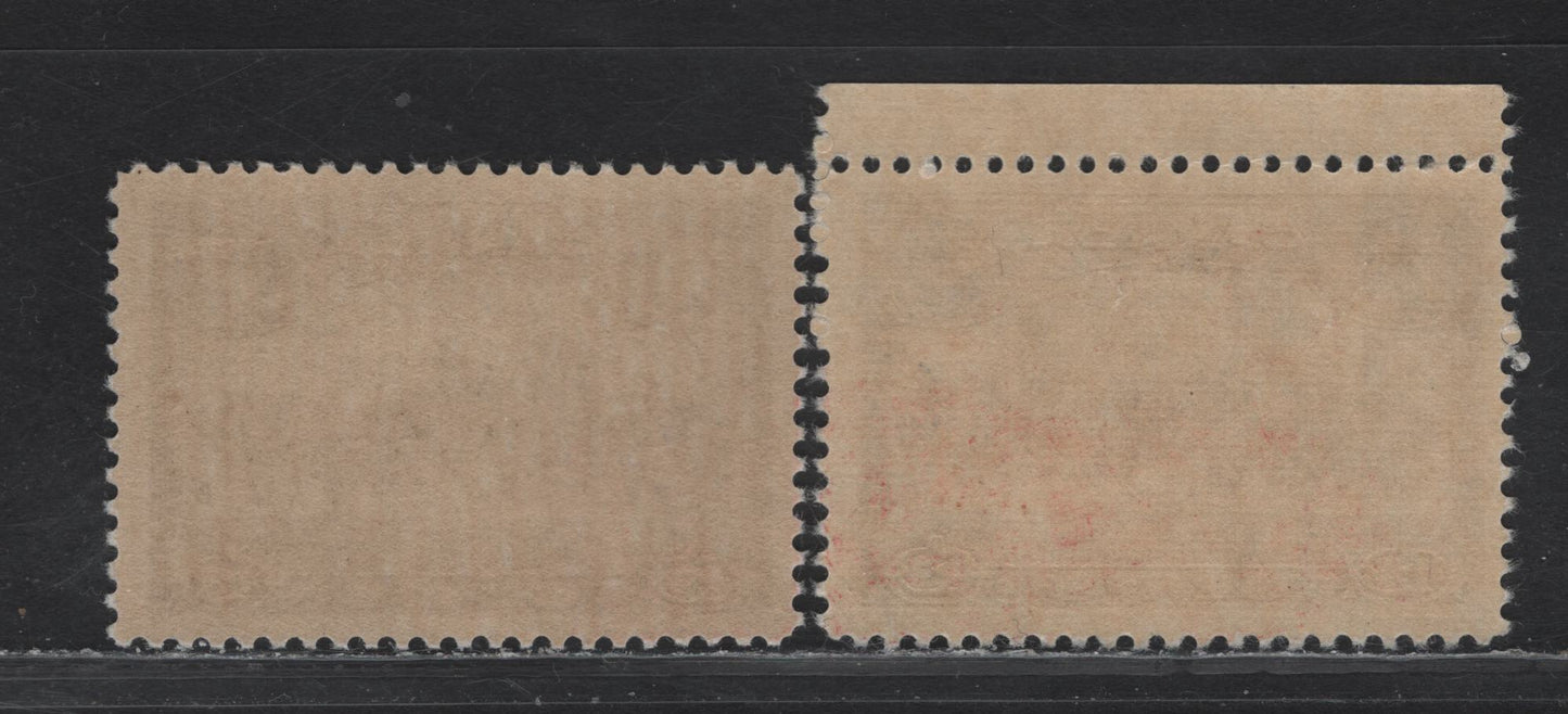 Lot 331 Canada #224 13c Deep Rose Lilac - Dull Violet Charlottetown, 1935 KGV Pictorial Issue, 2 F/VFNH Singles, Paper CBN-UUU & CBN-GG, Perf 12x11.9 & 11.9x12