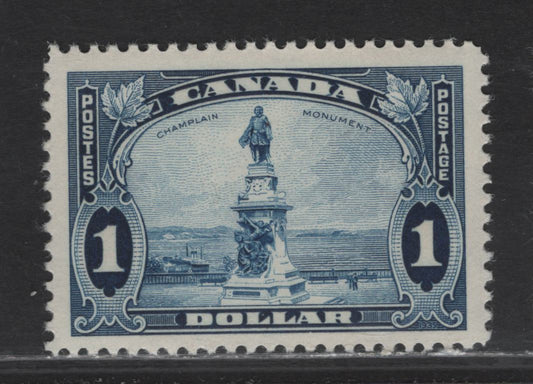 Lot 361 Canada #227 $1 Dark Blue Champlain Statue, 1935 KGV Pictorial Issue, A VFNH Single, CBN-MMM Paper, Perf 11.9x12