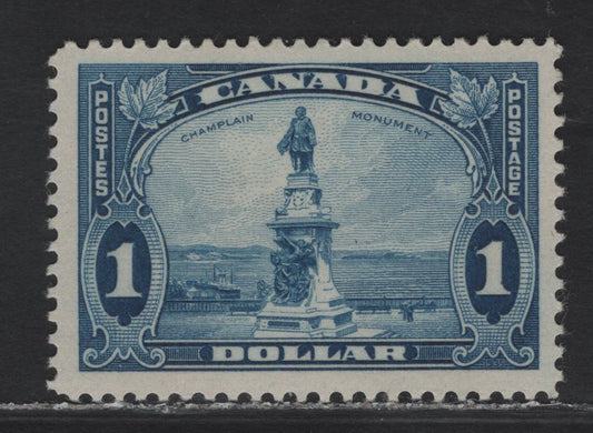 Lot 373 Canada #227i $1 Pale Blue Champlain Statue, 1935 KGV Pictorial Issue, A VFOG Single, CBN-AAAA Paper, Perf 12x11.9