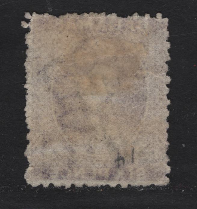 Lot 6 Bahamas SG#31 6d Deep Violet Queen Victoria, 1863-1877 Chalon Heads Issue, A Fine Used Single, Perf 12.5, Crown CC Wmk, Several Short Perfs.
