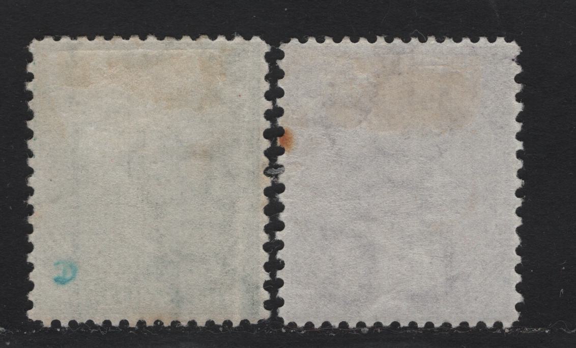 Lot 11 Bermuda SG#10a,11 6d Bright Mauve & 1/- Green, 1865-1903 Queen Victoria Keyplates Issue, Wmk Crown CC, 2 FOG Singles