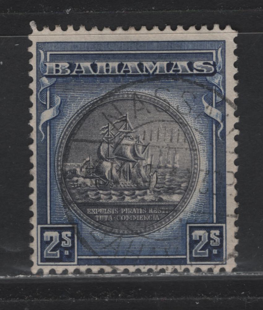 Lot 119 Bahamas (C) SG#131 2/- Slate Purple & Deep Ultramarine Badge of the Colony, 1931-1946 Badge of the Colony Issue, A Fine Used Single, SON 1933 Nassau Cancel