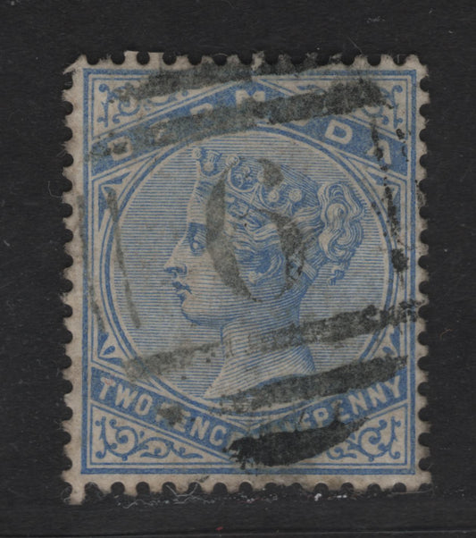 Lot 133 Bermuda (C) SG#27b 2.5d Pale Ultramarine Queen Victoria, 1883-1904 Queen Victoria Issue, A Fine Used Single, Scarcer SON #6 Barred Numeral Cancel For Southampton