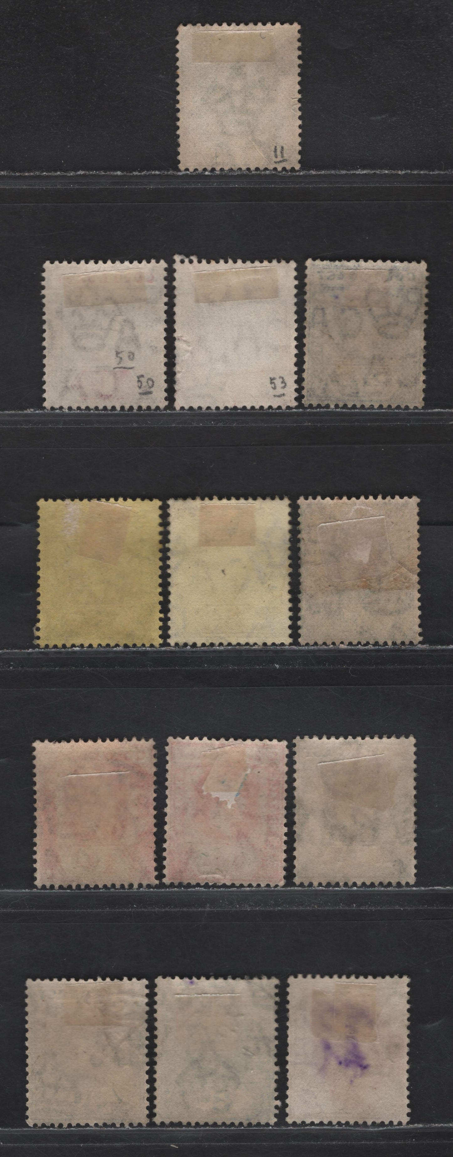 Lot 151 Gold Coast (C) SG#11a, 50, 53a, 76, 77, 77a, 86, 88, 89, 91, 94 1/2d - 6d Dull Green - Dull & Bright Purple, 1884-1924 Queen Victoria - KGV Keyplate Issues, 13 Fine/Very Fine Used Singles, Multiple Crown CA & Multiple Script CA Wmks