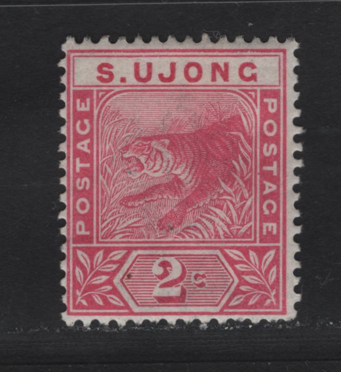 Lot 158 Malaya - Sungei Ujong (C) SG#50 2c Rose Tiger, 1891-1894 Tiger Keyplate Issue, A FOG Single