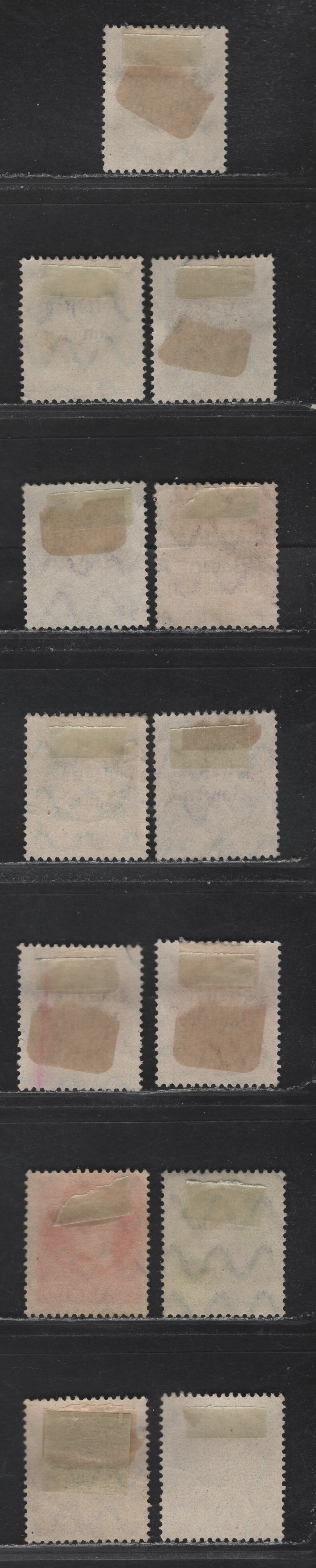 Lot 243 Bavaria SC#136-144, 146-149 3pf - 80pf Brown - Violet Plebiscite, 1919 Plebiscite Overprinted Issue, 13 Fine/Very Fine Used Singles