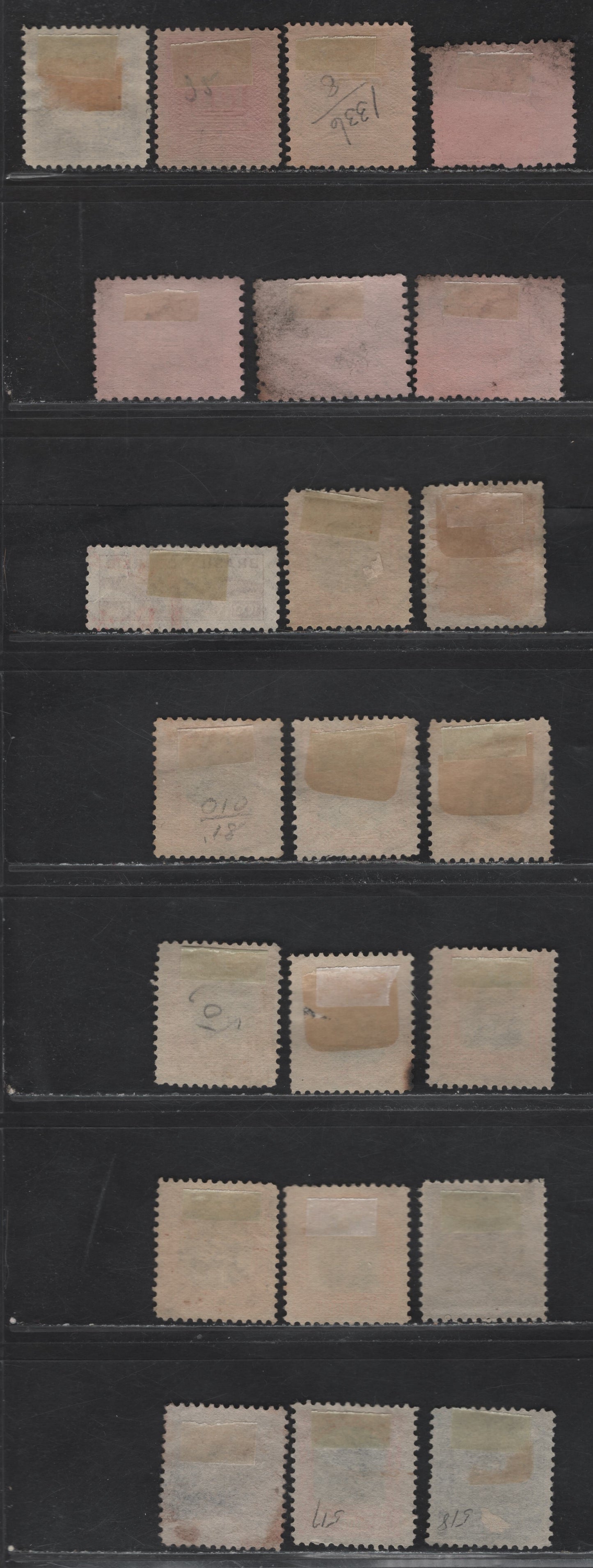 Lot 271 Brazil SC#J29, J31a, J32, J43-J46 20r - 200r Bright Violet - Blue & Black , 1906-1913 Postage Dues - Fonseca Official Issues, 22 Fine/Very Fine Used Singles