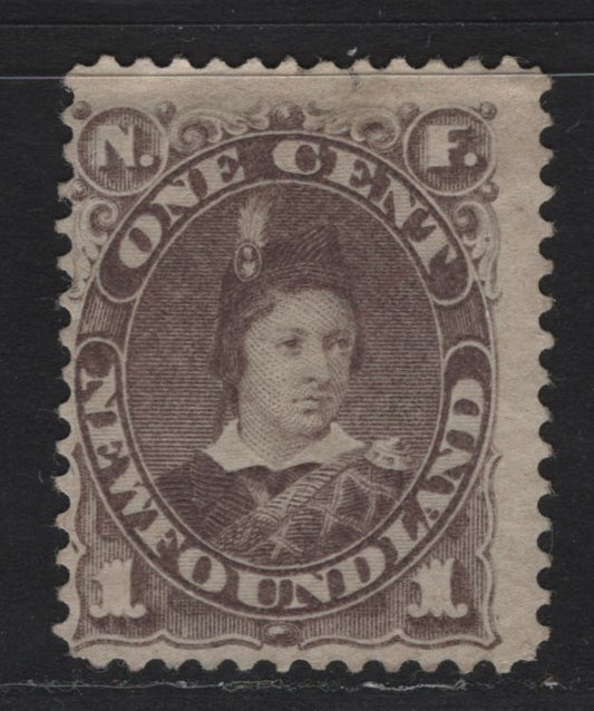 Lot 275 Newfoundland (C) #42 1c - 3c Gray Brown Edward, Prince of Wales, 1880-1896 4th Cents Issue, A FPOG Single, Cents-JJ Paper, Perf 12.2x12.1