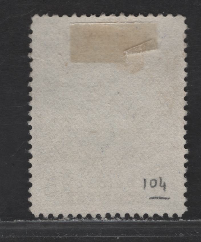 Lot 279 Newfoundland (C) #119 5c Ultramarine Ubique, 1919 Trail of the Caribou Issue, A Fine Used Single, Line Perf 14.1, January 25 1925 Grand Falls Split Ring Cancel