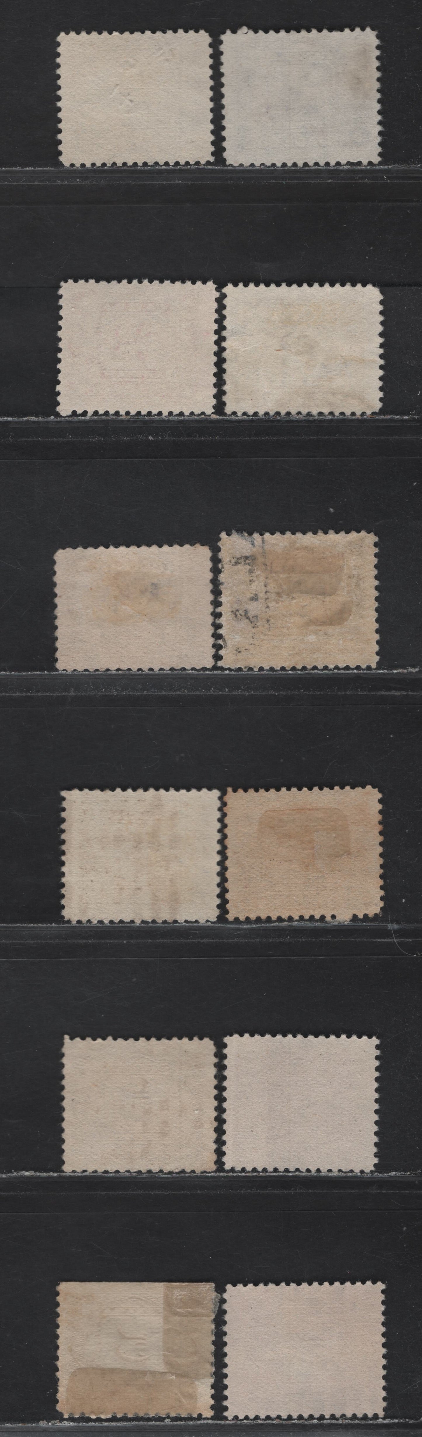 Canada #J2, J2c, J4 2c - 5c Blackish Lilac - Pale Reddish Lilac Numeral, 1906-1928 Postage Dues,  Fine Used Singles, Wet & Dry Printings, Different Shades From Lot 299
