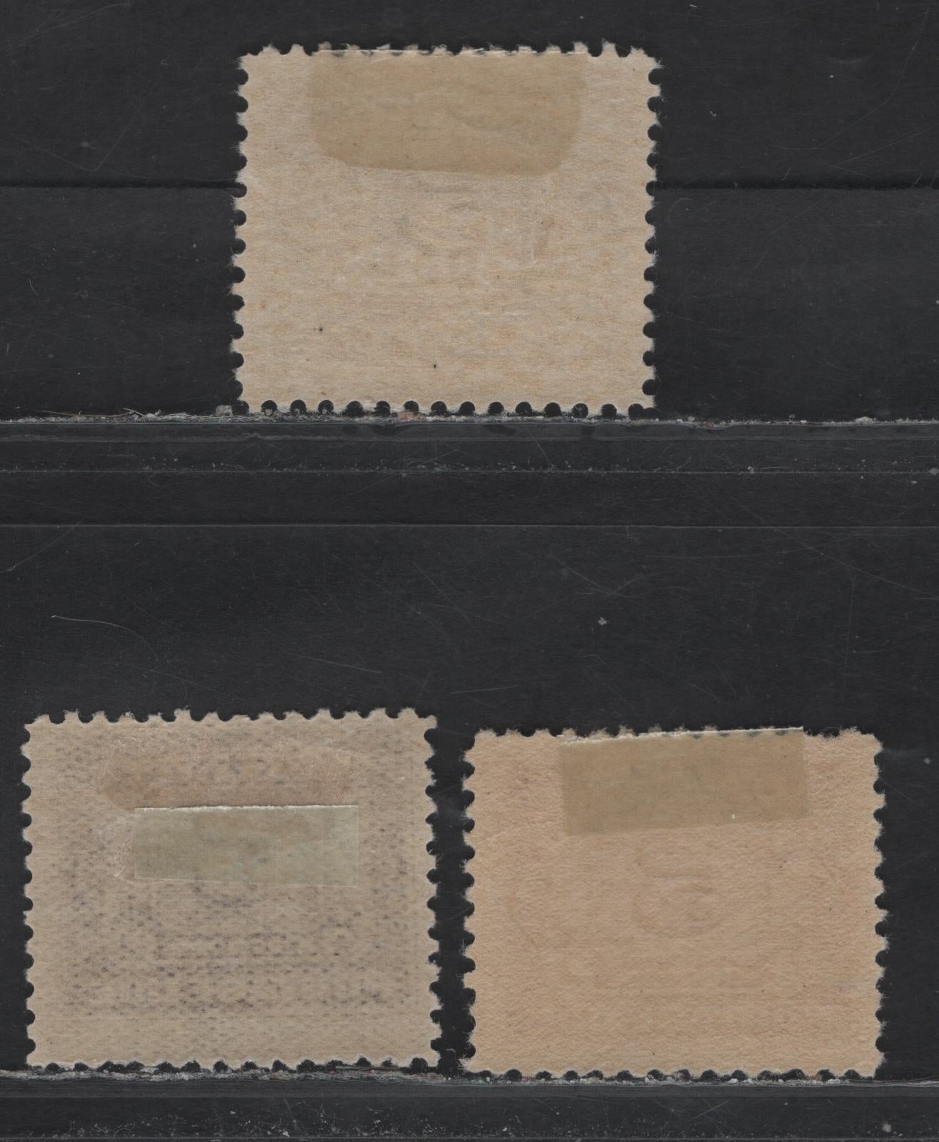 Lot 309 Canada #J4, J4a, J4c 5c Blackish Lilac - Rose Lilac Numeral, 1906-1928 Postage Dues, 3 FOG Singles, Wet & Dry Printings, Unchecked As To Specific Paper Type & Perfs