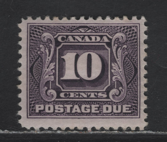 Lot 310 Canada #J5 10c Deep Rose Lilac Numeral, 1906-1928 Postage Dues, A VFOG Single, Unchecked As to Specific Paper Type
