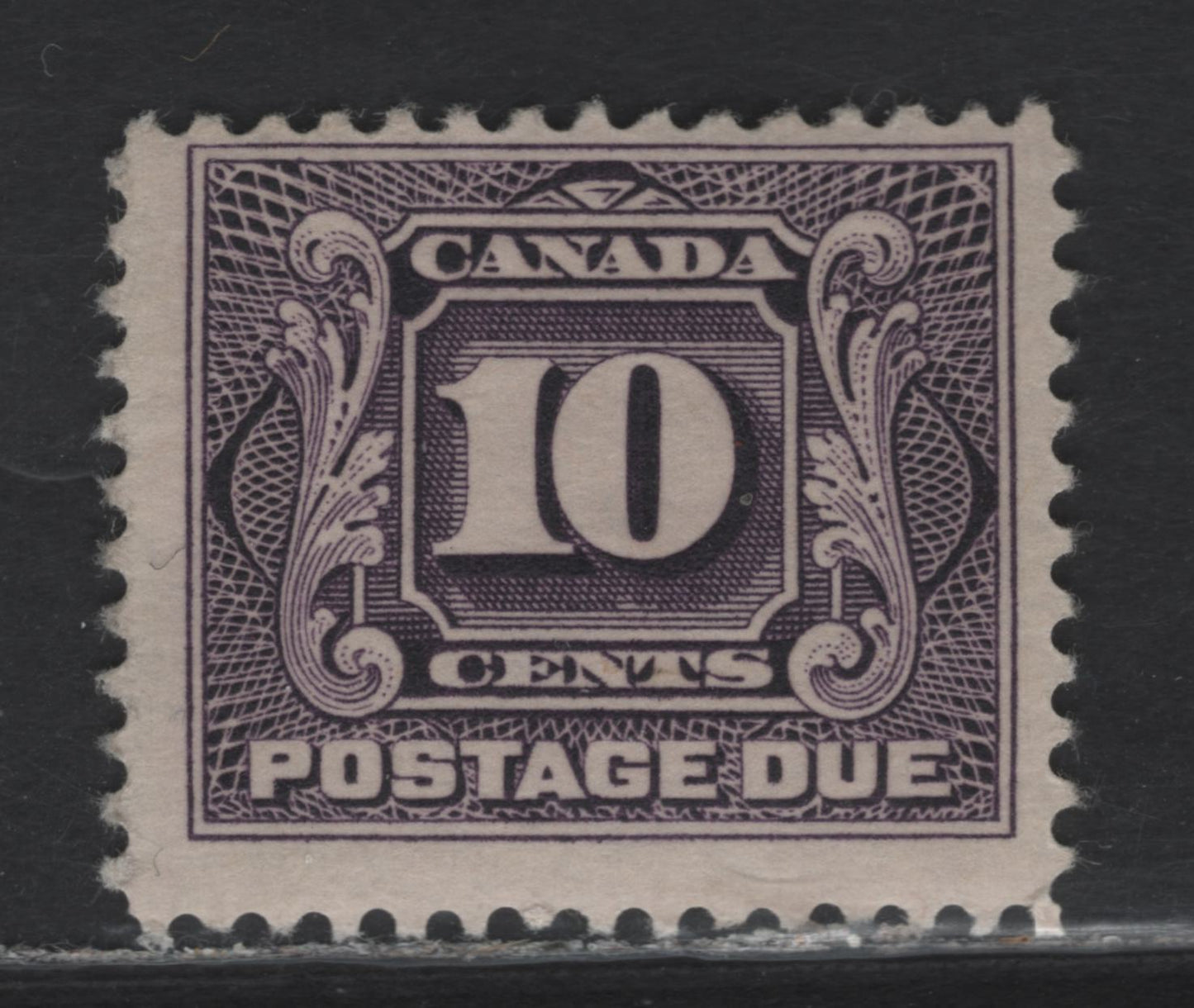 Lot 311 Canada #J5 10c Deep Rose Lilac Numeral, 1906-1928 Postage Dues, A FOG Single, Unchecked As to Specific Paper Type