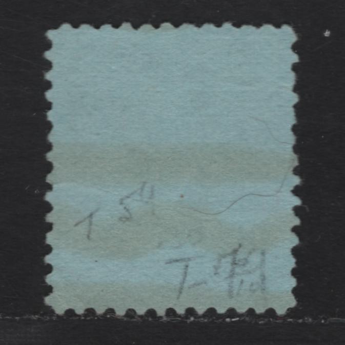 Lot 321 Canada #79xx 5c Blue Queen  Victoria, 1898-1902 Maple Leaf Issue, A Fine Used Single, Bluish Paper, Style T precancel, 12.5mm Between Peaks & Bars.