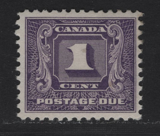Lot 335 Canada #J6i 1c Light Bluish Violet, 1930-1932 Second Postage Due Issue, A VFOG Single Perf 10.75 On BABN-K Paper