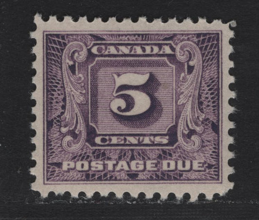 Lot 337 Canada #J9 5c Light Reddish Violet, 1930-1932 Second Postage Due Issue, A VFNH Single Perf 10.75 On BABN-B Paper