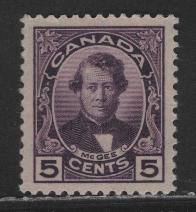 Lot 346 Canada #146 5c Dark Purple Thomas D'arcy McGee, 1927 Historical Issue, A VFNH Single, ABN-F Paper