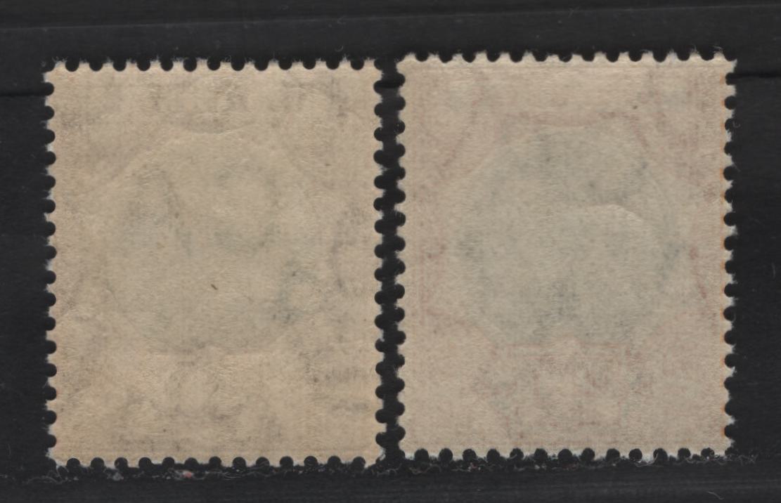 Lot 35 Bermuda SG#39, 42 2d Grey & Orange, 4d Blue & Chocolate, 1906-1910 Dry Dock Definitives Issue, Wmk Multiple Crown CA, 2 VFNH Singles