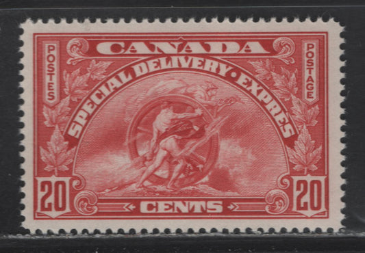 Lot 352 Canada (C) #E6 20c Bright Carmine Red , 1935 Special Delivery Issue, A VFNH Single, CBN-HH Paper, Perf 11.9